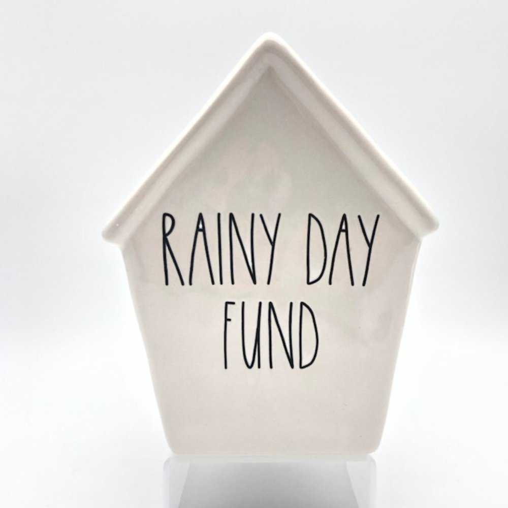 Rae Dunn RAINY DAY FUND Bank NWT